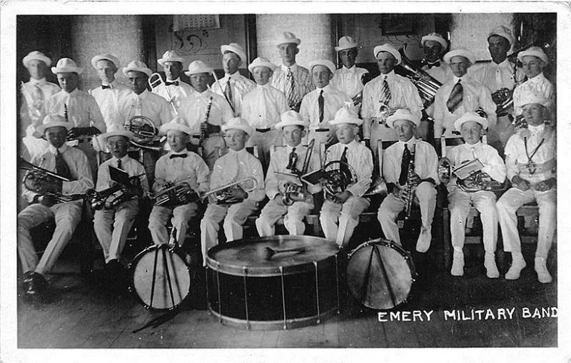 Dover NH Military Band Music Instruments 1917 RPPC Postcard