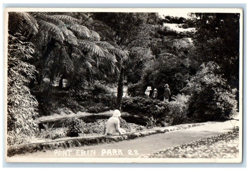 c1940's Point Erin Park Auckland New Zealand RPPC Photo Vintage Postcard