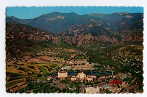 Postcard CO Air View Broadview Hotel Colorado Springs Colorado