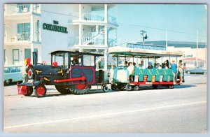 1960s CAPE MAY NEW JERSEY SIGHTSEEING TRAIN TRAM COLONIAL HOTEL CONGRESS HALL AD