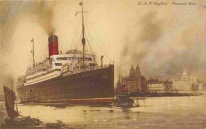 RMS Scythia Ocean Liner Ship Cunard Line postcard