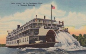 Paddle Wheel Steamer Delta Queen On The Tennessee River In Western Kentucky C...