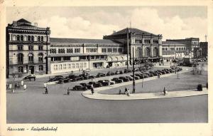 Hannover Germany Hauptbahnhof Train Station Antique Postcard J68798