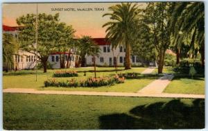 McALLEN, Texas TX   SUNSET MOTEL c1940s  owned by HOUSE OF DAVID  Postcard