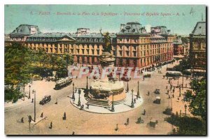 Old Postcard Set of Paris Place de la Republique