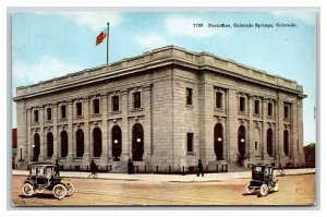 Post Office Building Street View Colorado Springs CO UNP DB Postcard R11