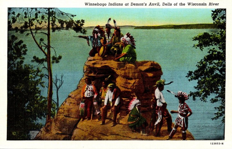 Wisconsin Dells Winnebago Indians At Demon's Anvil Curteich