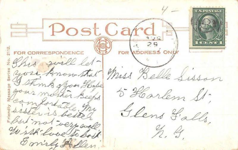 Hagedorns Mills New York Scenic Road Greeting Antique Postcard K80750
