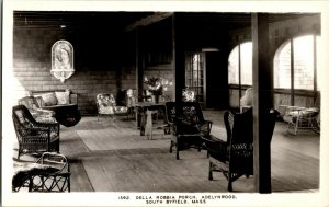 RPPC Della Robbia Porch, Adelynrood, South Byfield MA Vintage Postcard I45