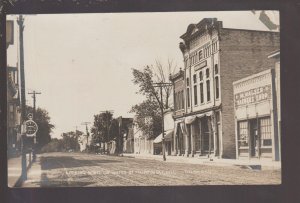 Prairie du Sac WISCONSIN RPPC c1910 MAIN STREET nr Sauk City Baraboo Lodi WI KB