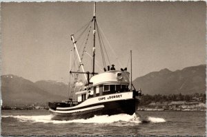 RPPC Cape Dorset Ship Boat at Sea Real Photo Postcard