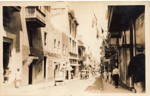 San Juan Puerto Rico PR~Fortaleza Street~1920s REAL PHOTO POSTCARD