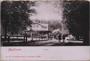 Netherlands Apeldoorn Station Vintage Postcard C124