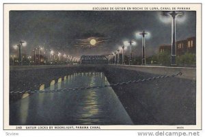 Gatun Locks by Moonlight, Panama Canal, Panama, 00-10s,