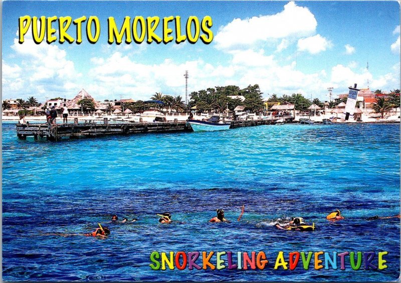 Mexico Yucatan Greetings From Porto Morelos Showing Snorkeling Adventure