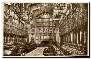 Old Postcard Choir East Windsor Castle St George's chapel