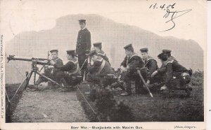 BOER WAR British Sailors w Maxim Gun, Royal Navy, South Africa, Machine Gun 190
