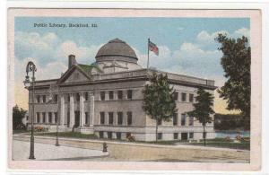 Public Library Rockford Illinois 1919 postcard