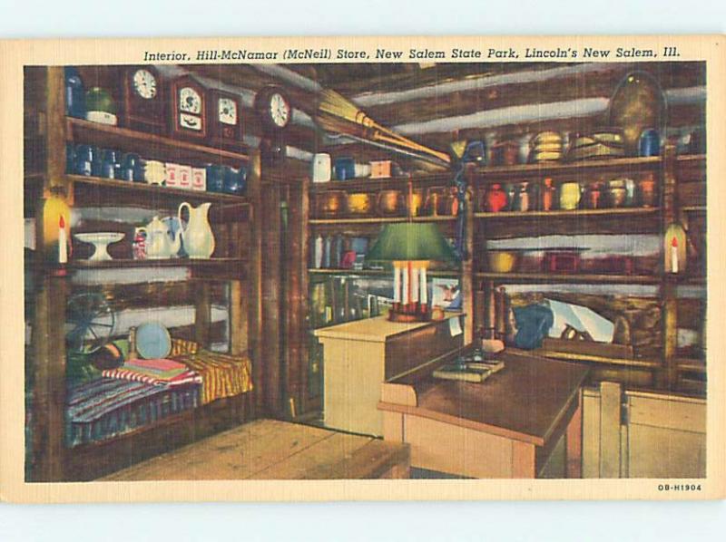 Unused Linen RETAIL STORE SCENE New Salem Illinois IL hp0993