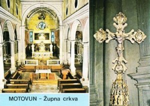 Motovun Zupna Orkva Cross Crkve Croatia Postcard