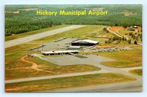 Postcard NC Hickory 1967 Airview Hickory Municipal Airport Vintage I8