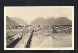 RPPC VALDEZ ALASKA BIRDSEYE VIEW VINTAGE REAL PHOTO POSTCARD