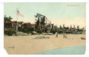 NY - Rye Beach. Along the Shore  (corner missing)