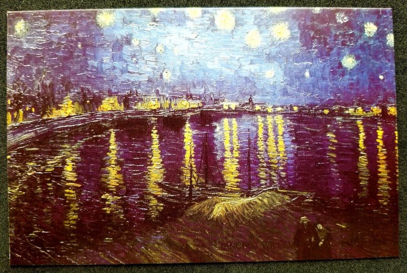 [AG] P697 Vincent Van Gogh Famous Painting Night View (postcard) *New