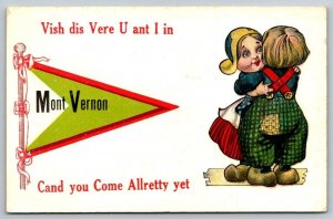 Mount Vernon    Pennant Postcard  1912