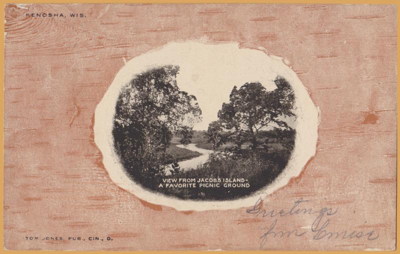 Kenosha, WIS., A View from Jacob's Island, A favorite Picnic Ground - 1910