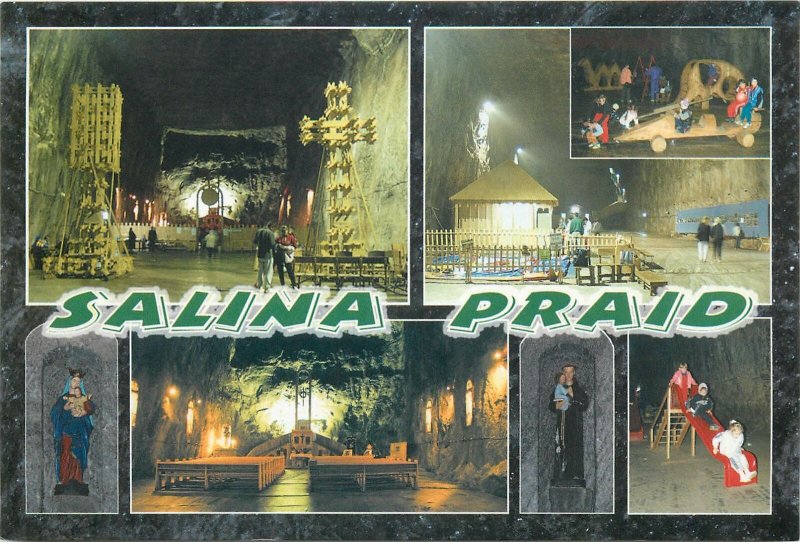 Postcard Romania RPR Salina Praid vederi multiple