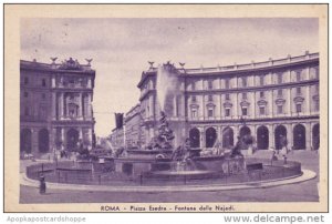 Italy Roma Rome Piazza Esedra Fontana delle Najadi 1937