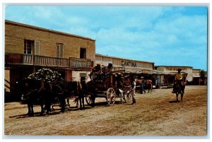 c1960 Alamo Village Shahan Angus Ranch Off Street Brackettville Texas Postcard