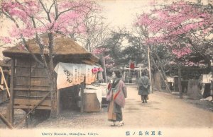 CHERRY BLOSSOM MUKOJIMA JAPAN POSTCARD (c. 1910)