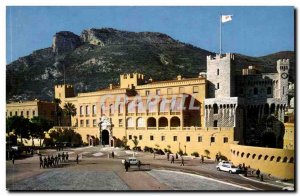 Old Postcard Principality of Monaco Place and the princely palace