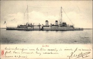 French Navy Military Battleship La Hire Toulons Mer 1903 Cancel Postcard