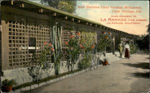 Glendale California Casa Verdugo Restaurant La Ramada Vintage Postcard