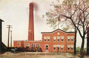 IL, Moline, Illinois, City Water Works, Rock Island Card Co. No. 81