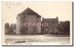 Old Postcard The castle Auxonne