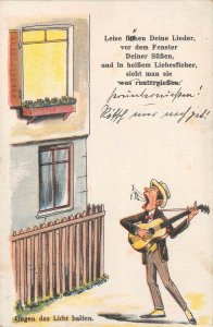 US3451 Gegen das Licht Halten Musician Guitar Postcard song love guitar germany