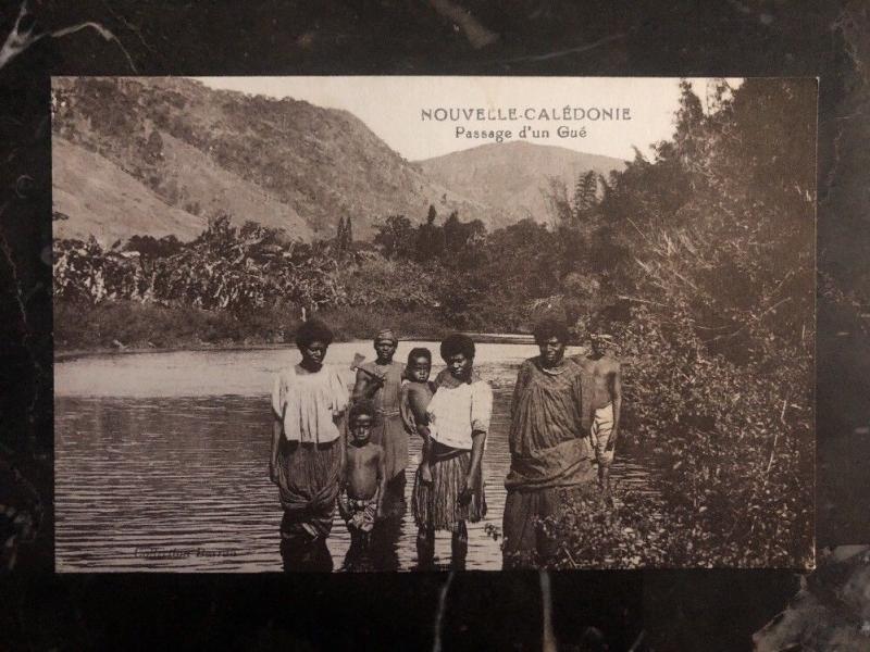 Mint New Caledonia RPPC Postcard Crossing A River