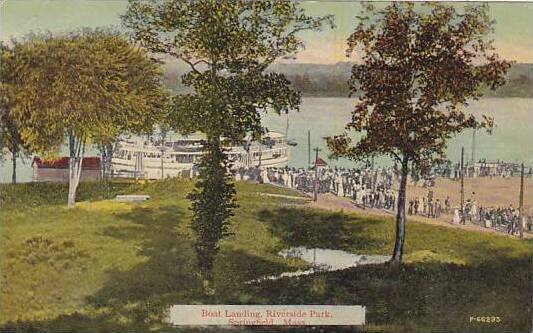 Massachusetts Springfield Boat Landing Riverside Park 1913