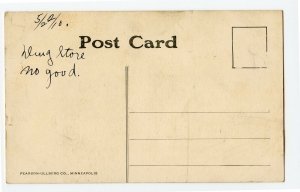 1910 WATERLOO IOWA*U S POST OFFICE BUILDING*AMERICAN FLAG*PEARSON-ULLBERG CO