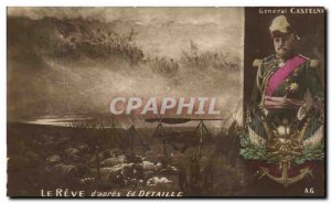 Old Postcard Le Reve D & # 39Anres Detaille General Castelnau militaria