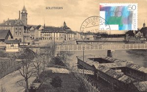 L300 Switzerland Solothurn Bridge vintage postcard