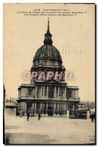Old Postcard All Paris (eighth Arr) The Dome of the Hotel des Invalides based...