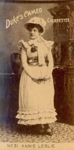 1880s Duke's Cameo Cigarettes Tobacco Real Photo Actress Annie Leslie F137