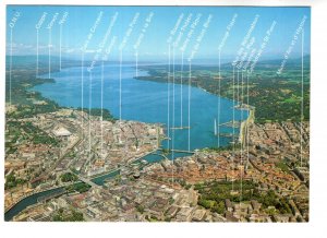 Pictorial Photographic Map, Geneve, Geneva, Switzerland