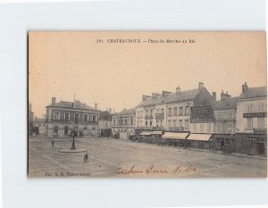 Postcard Place du Marché au Blé, Châteauroux, France