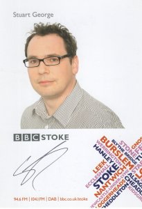 Stuart George BBC Radio Stoke Hand Signed Cast Card Photo